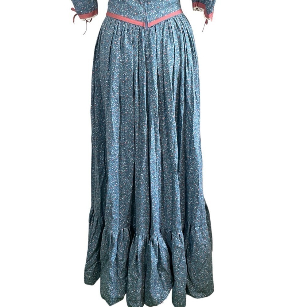Vtg 70s Victorian Style Handmade Prairie Cottagecore Maxi Dress Renaissance - Picture 3 of 12